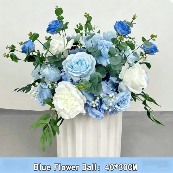 Car Delivery Ceremony Decor Set with Silk Flower Balls & Roman Columns – Reusable & Durable