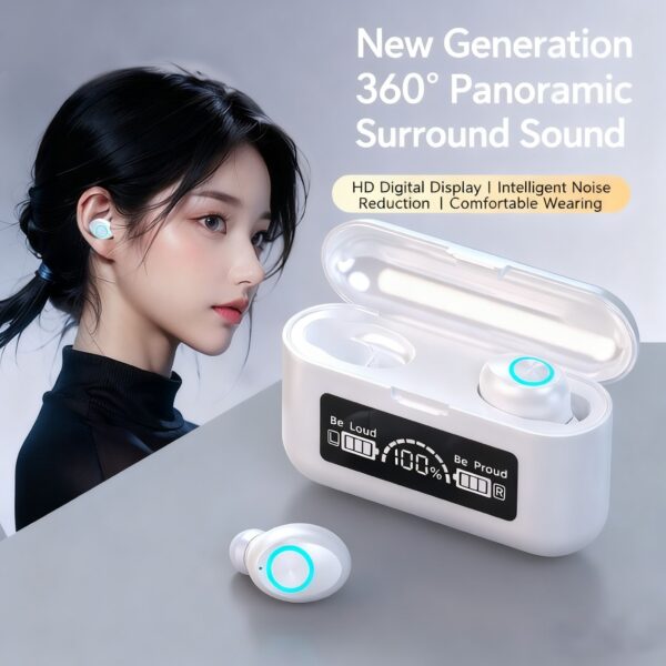 Minimalist F9 New Model - True Wireless In-Ear Bluetooth Headphones with Active Noise Cancellation, High-Fidelity Sound & Extended Battery Life | IPX5 Waterproof (Unisex)