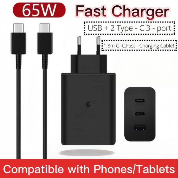 Samsung 65W T6530 EU Plug Charger Set